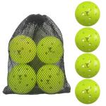 LEEKEY Pickleball Balls- 40 Hole Outdoor Pickleballs,4/12 Pack Pickleballs Set with Mesh Bag, High Bounce & Durable Pickle Balls,Pickleball Accessories,Sports Gift (4PCS)