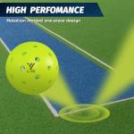 LEEKEY Pickleball Balls- 40 Hole Outdoor Pickleballs,4/12 Pack Pickleballs Set with Mesh Bag, High Bounce & Durable Pickle Balls,Pickleball Accessories,Sports Gift (4PCS)