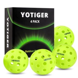 YOTIGER 4-Pack High Bounce Outdoor Pickleballs