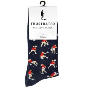 feetopia Socks with Frustrated Pickleball Player Design, Ideal Pickleball Gift, 1 Pair Per Pack, Size 8-13