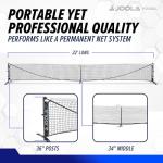 JOOLA Symmetry Portable Pickleball Net - Regulation Size Indoor & Outdoor Net - Easily Set up Your Pickleball Court, 3 Minute Assembly - Tension Lock System for Height Accuracy - 22ft Length