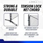 JOOLA Symmetry Portable Pickleball Net - Regulation Size Indoor & Outdoor Net - Easily Set up Your Pickleball Court, 3 Minute Assembly - Tension Lock System for Height Accuracy - 22ft Length
