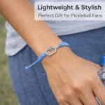 Kavfeeo Pickleball Bracelet Gifts for Pickleball Lovers, for Women and Men, Pickleball Accessories, Pickleball Gifts(Blue)