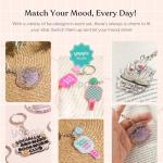 YOPPIX 12PCS Pickleball Keychain Gifts for Women, Pickleball Party Gifts Decorations for Players Sports Lovers Team Party Favors