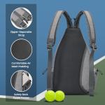 G4Free Pickleball Bag, Men's and Women's Pickleball Backpack, Adjustable Crossbody Sling Bag, Lightweight Ball Paddle Backpack,Light Grey