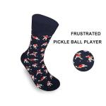 feetopia Socks with Frustrated Pickleball Player Design, Ideal Pickleball Gift, 1 Pair Per Pack, Size 8-13