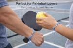 Kavfeeo Pickleball Bracelet Gifts for Pickleball Lovers, for Women and Men, Pickleball Accessories, Pickleball Gifts(Blue)