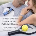 Kavfeeo Pickleball Bracelet Gifts for Pickleball Lovers, for Women and Men, Pickleball Accessories, Pickleball Gifts(Blue)