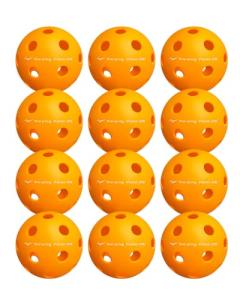 Warping Point Indoor Pickleball Balls, 12 Pack 26 Holes Orange PickleBalls, Meet USAPA Specifications, High Bounce Durable Practice Pickle Ball for Beginners Intermediate Player