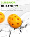 Warping Point Indoor Pickleball Balls, 12 Pack 26 Holes Orange PickleBalls, Meet USAPA Specifications, High Bounce Durable Practice Pickle Ball for Beginners Intermediate Player