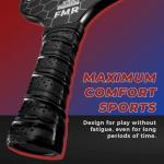 Feel my rhythm Pickleball Paddles Set of 2 with 4 Balls - USAPA Approved Fiberglass Surface, Lightweight, Non-Slip Grip - Premium Paddle Set for All Skill Levels Indoor & Outdoor (Black)