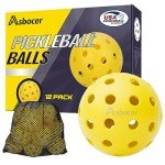 Asbocer USAPA Approved Pickleball Balls, 12 Pack