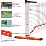 Portable Pickleball Net, Regulation Size 22FT and 11FT Half Court Size 2-in-1 Pickle Ball Net with 2 Pickleballs and Carry Bag for Driveway, Backyard, Street, Weather Resistance Steady Steel Frame