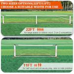 Portable Pickleball Net, Regulation Size 22FT and 11FT Half Court Size 2-in-1 Pickle Ball Net with 2 Pickleballs and Carry Bag for Driveway, Backyard, Street, Weather Resistance Steady Steel Frame