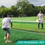 Portable Pickleball Net, Regulation Size 22FT and 11FT Half Court Size 2-in-1 Pickle Ball Net with 2 Pickleballs and Carry Bag for Driveway, Backyard, Street, Weather Resistance Steady Steel Frame