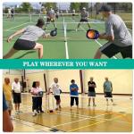 Portable Pickleball Net, Regulation Size 22FT and 11FT Half Court Size 2-in-1 Pickle Ball Net with 2 Pickleballs and Carry Bag for Driveway, Backyard, Street, Weather Resistance Steady Steel Frame