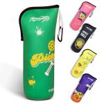 Amoswiz Pickleball Ball Holder - 1 Pc Pickle Ball Storage Bag, Portable Tennis Pouch with Hook for Fence, Premium Neoprene Material Bottle Holder, Pickleball Accessory Green Color