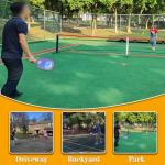 Portable Pickleball Net with Wheels, 22FT Regulation Size Pickle Ball Net with Pickleballs, Carry Bag for Home, Driveway, Backyard, Indoor or Outdoor