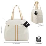 G4Free Pickleball Bag, Pickleball Backpack for Women Men, Tote Bag with Shoe Compartment & Waterproof Pocket,Ivory