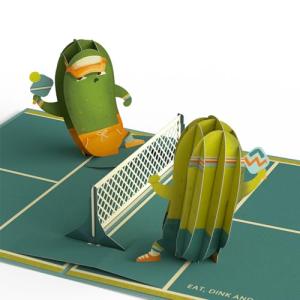 Lovepop Birthday Pop-Up Card for Her, Him, Women, Men - 3D Humor Greeting Cards 5" x 7" - Pickleball Real Baller - Blank Notecard & Envelope Included