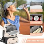 Arcoyard Tennis Bag, Large Tennis Bags For Women, Tennis Backpack with Ventilated Shoe Compartment and Insulated Pocket, Hold 2 Tennis Pickleball Rackets, Tennis Pickleball Balls and More, Beige