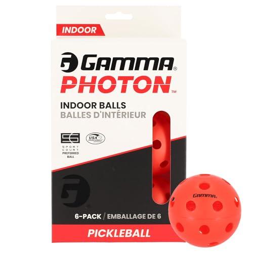 Gamma Photon Indoor Pickleballs, 26 Holes for Precise Indoor Flight, USAPA Approved Pickle Ball for Tournament Play, High Visibility, Durable, Consistent Bounce, Red