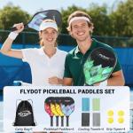 Pickleball Paddles Set of 4,USAPA Approved,4 Indoor&Outdoor Balls, Carrying Bag, 4 Cooling Towels,4 Pack Paddles,Pickleball Paddles,Gifts for Beginner&Pro