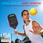 DGYGQ Professional Carbon Fiber Pickleball Paddle-16mm, Superior Control, Strong Power and Forceful Spin with 16mm Honeycomb Core Pickleball Rackets (Red and Blue)