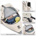 G4Free Ivory Pickleball Sling Bag, Women's Crossbody Sports Bag, Lightweight Paddle Cover, 5.5" W x 10.5" L x 18.5" H