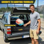 Pickleball Set Net with Wheels, Portable 3in1 Pickle Ball Net with Carry Bag- 3 Size Options, Designed for All Weather Conditions, Steady Metal Frame & Take Down for Practice & Games (Black&Yellow)