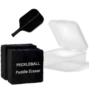 Pickleball Paddle Eraser, 2 Pack Pickleball Paddle Cleaner for Raw Carbon Fiber Paddles Rubber Bar for Fast Residue and Dirt Removal, Pickleball Accessories Eliminates Ball Residue, Dirt, Scratches