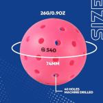 A11N S40 Outdoor Pickleball Balls- USA Pickleball Approved for Tournament Play, 3/6/12/50-Pack, Neon Green/Fuchsia/Tangerine