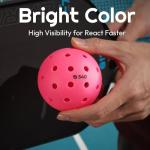 A11N S40 Outdoor Pickleball Balls- USA Pickleball Approved for Tournament Play, 3/6/12/50-Pack, Neon Green/Fuchsia/Tangerine