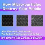 Pickleball Paddle Eraser, 2 Pack Pickleball Paddle Cleaner for Raw Carbon Fiber Paddles Rubber Bar for Fast Residue and Dirt Removal, Pickleball Accessories Eliminates Ball Residue, Dirt, Scratches