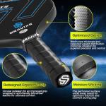 Pickleball Paddles Set of 2 USAPA Approved T700 Raw Carbon Fiber Pickleball Paddle, Friction Surface Pickleball Rackets with 4 Balls 1 Pickleball Bag, Pickle Ball Paddle Set for Men and Women