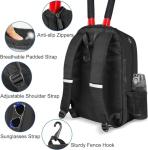 Ytonet Tennis Bag Tennis Backpack for Women Men 2 Rackets with Insulated Pocket Ventilated Shoe Compartment