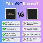 Pickleball Paddle Eraser, 2 Pack Pickleball Paddle Cleaner for Raw Carbon Fiber Paddles Rubber Bar for Fast Residue and Dirt Removal, Pickleball Accessories Eliminates Ball Residue, Dirt, Scratches