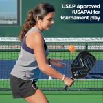 Pickleball Paddles Set of 2 USAPA Approved T700 Raw Carbon Fiber Pickleball Paddle, Friction Surface Pickleball Rackets with 4 Balls 1 Pickleball Bag, Pickle Ball Paddle Set for Men and Women