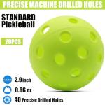 Magicorange Pickleball Balls, 20 Pack USAPA Approved 40 Holes Outdoor Pickleballs, High Elasticity & Durable Pickle Balls (Green, 40 Holes)