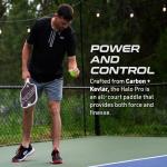 Selkirk Sport SLK Halo Pro MAX Pickleball Paddle | Raw Carbon Fiber Pickleball Paddles with a Rev-Core Power Polymer Core | Designed for Ultimate Spin & Power | Red