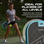 Selkirk Sport SLK Halo Control XL Pickleball Paddle | Carbon Fiber Pickleball Paddles with a Rev-Core Power Polymer Core | Designed for Ultimate Spin & Power | Blue