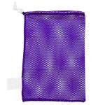 Champion Sports Mesh Sports Equipment Bag- Purple, 12" x 18"- Multipurpose, Nylon Drawstring Bag w/ Lock and ID Tag, for Sports Equipment, Balls, Swimming Gear - Breathable Stuff Sack