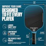 PRO-SPIN Carbon Fiber Pickleball Paddles Set of 2 | Lightweight Pickleball Set with Indoor/Outdoor Balls and Bag – Durable Pickle Ball Paddle Gift for Men, Women & Families