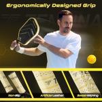 TENVINA Pickleball Paddles Set of 2, Thermoforming 4-Layer T700SC Friction Carbon Fiber Pickleball Paddle, Professional USAPA Approved Pickle Ball Paddle Providing Strong Power and Spin