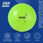 A11N S40 USAPA Pickleball Balls - 6 Pack, Neon Green