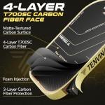 TENVINA Pickleball Paddles, Thermoformed T700SC Carbon Fiber Pickleball Paddle, Pickle Ball Paddle USAPA Approved with Dominant Power and Larger Sweet Spot