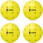 Srikel Outdoor Pickleballs - USAPA Approved Pickleball Balls, Seamless Roto-Molded Design for Durability, 4 Pack Yellow, Crack-Resistant 40-Hole Pickle Balls for Beginner Intermediate Pro Player
