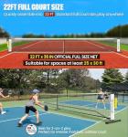 BAGAIL Portable Pickleball Net Set, 22 FT Regulation Size Pickle Ball Net with Ball Collector, Carry Bag, Easy Setup for Outdoor Indoor Driveway - White