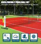 BAGAIL Portable Pickleball Net Set, 22 FT Regulation Size Pickle Ball Net with Ball Collector, Carry Bag, Easy Setup for Outdoor Indoor Driveway - White