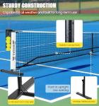 BAGAIL Portable Pickleball Net Set, 22 FT Regulation Size Pickle Ball Net with Ball Collector, Carry Bag, Easy Setup for Outdoor Indoor Driveway - White